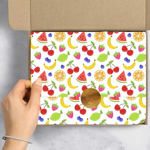 FYSUIMU 60 Sheets Summer Fruit Tissue Paper Cherry Orange Watermelon Banana Art Tissue Paper Colorful Wrapping Paper for DIY Craft Packing, 14 x 20 Inch in Saudi Arabia