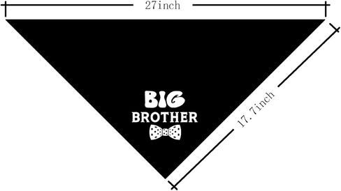 Big Brother Dog Bandana, Dog Pregnancy Announcement, Gift for Dog Lover, Dog Bandana for Small Medium Large Dogs, Light Blue Dog Bandana, Big Brother Dog Shirt, Dog Scarf (A8) in Kuwait