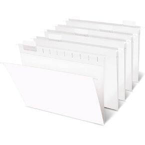 Office Depot® Brand Hanging File Folders, 1/5-Cut, Letter Size, White, Pack Of 25 Folders