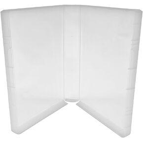 (2) CheckOutStore Plastic Storage Cases for Wood Mounted Rubber Stamps, 1 5/8" (40mm) inch Spine Size (Clear)