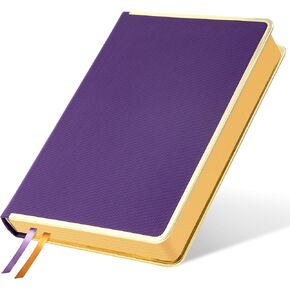 Bibiage Hardcover Notebook مع الحواف الذهبية - مجلة جلدية فو ، واقيات زاوية معدنية ، 8.8 × 6.3 بوصة ، 256 صفحة ورقة سميكة ، صفحات مبطنة للكتابة ، العمل ، الدراسة - الوردي