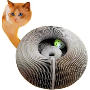 Licca Curling Toy, Magic Cat Scratching Board for Cats, Interactive Mental Physical Exercise for Indoor Cats Scratcher Toy (Classic Model)