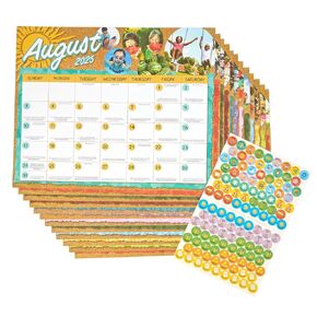 Really Good Stuff Monthly Calendar Pages 2025-2026 ? Intermediate