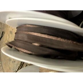 Brown Satin Tubing Lip 1/16" Edging Piping Trim 1yd Made in France Fabric