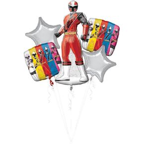 anagram bouquet Power Ranger Ninja Steel ، حجم واحد ، أحمر ، 86182