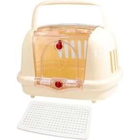 Pet Carrier Dog Kennel,Pet Supplies Lightweight Breathable Sturdy Dog Carrier Hard Sided for Cat Dog Kitten Camping, Beige