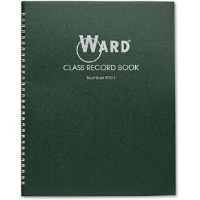 Class Record Book, 38 Students, 9-10 Week Grading, 11 x 8-1/2, Green