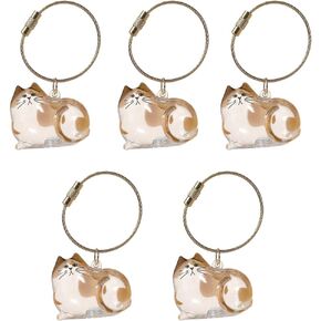 Cat Hair Storage Bottle, 5PCS Keychain for Collecting Cat and Dog Hair, Cute Pet Memorial Gifts