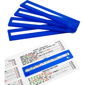 Mahjong Line Finder, 4 Pack Mahjong Rules Reader, Acrylic Card Rules Helper for Mahjong Players Accessories and Gifts(Pink*4)