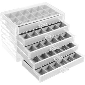 90 Grids Rock Display Case Rock Collections Display Cases, Rock Collection Box in 90 Grids Suitable for Collecting and Displaying Gemstone Crystals - Display Cases for Collectibles