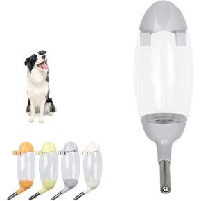 No-Drip Water Bottle/Feeder for Hamsters/Guinea Pigs/Ferrets/Rabbits/Cats and Dogs, Small Animals and Small Pets - for Use in Cages, Crates or Suspension Mounts.13.5 oz. Nozzle 10 mm, Grey