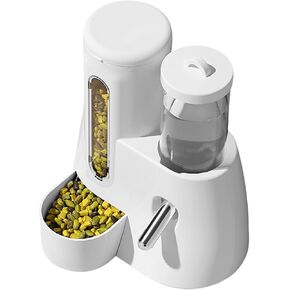 Hamster Water and Food Dispenser Set, Stand Water Bottle Holder Food The Bowl for Dwarf Hamsters Small Guinea Pigs Gerbil Hedgehog