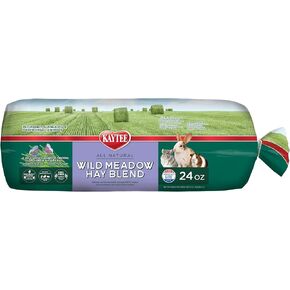 Kaytee All Natural Timothy Hay Wild Meadow Hay Blend for Guinea Pigs, Rabbits & Other Small Animals, 24 Ounce