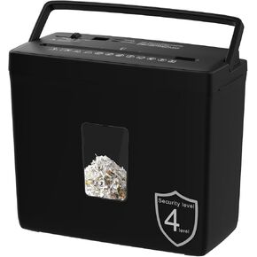 Paper Shredder for Home Use,5 Sheets Small Cross Cut Paper Shredder,P-4 Security Level with 2.38-Gallon Basket, 4-Mode Design-Durable & Fast and Jam Proof for Home Office Utilization
