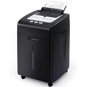 200 ورقة تمزيق الورق التجاري: P-5 Micro Cut Auto Feeddder ، 60 دقيقة تمزيق الورق الثقيل للمكتب المنزلي ، الورق/CD/بطاقة الائتمان الكبيرة مع 9.3 Gal سحب سلة