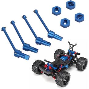 VGEBY RC Car Front Rear Drive Shaft, Aluminum Alloy Driveshaft CVD for Latrax RC Transmission Axle Teton 1/18 RC Car RC Crawler Car Parts(Blue) Model Car Accessories