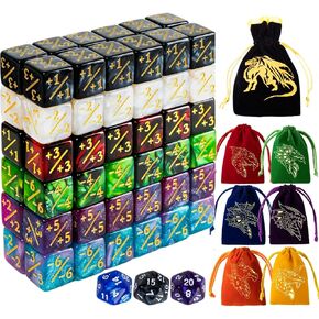 82 Magic Magic The Gathering Counter Dice Set 72 PCS D6 MTG DICE Life Gentiters Tokens for Magic Card Game Assories with 3 PCS Rolling Dice 7 PCS CARPSRING