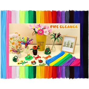 Pipe Cleaners, 200PCS Pipe Cleaners Craft Supplies, Multi-Color Chenille Stems Pipe Cleaners Bulk Fuzzy Sticks for DIY Art and Craft Projects Home Decoration