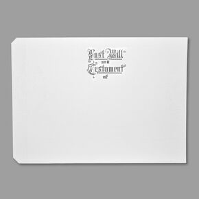 ALL-STATE LEGAL Will Cover, Letter Size, 9" x 12 1/5" Engraved with Last Will and Testament of, 25% Cotton Natural Laid Linen 36 lb., 50 per Package