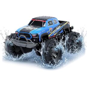 سيارة مونستر مونستر شاحنة إيماءة RC ، 4WD برمائية لعبة التحكم عن بعد للتحكم في اليد للأطفال ، مركبة على الطرق الوعرة جميعها للأولاد الذين تتراوح أعمارهم بين 6-7 8 9 10 11 سنة ، حاضر
