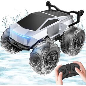Remote Control Car, 1:16 4WD Waterproof RC Monster Truck, 2.4GHz All Terrain Amphibious RC Stunt Cars, 360° Rotating Pick-up Truck Car Toys Gifts for Boys Age 6 7 8 9 10 11 12