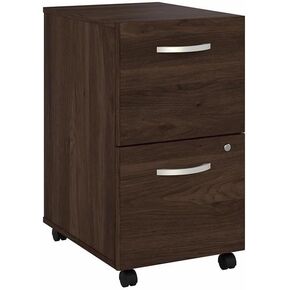 Pemberly Row 2 Drawer Mobile File Cabinet in Modern Hickory - Engineered Wood