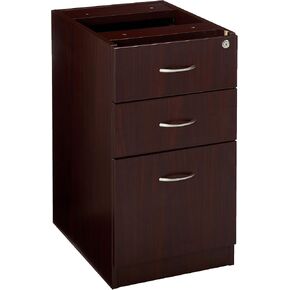 Lorell LLR69603 69000 Series Free Standing Fixed Pedestals, Mahogany