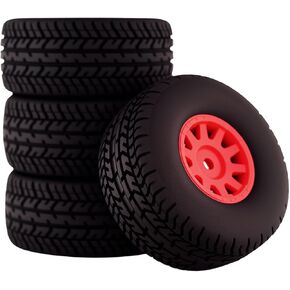Pre Glued Plastic Wheel and Tire Rubber for Arrma Mojave Grom Mega 380 223S BLX Series Upgrade Parts White