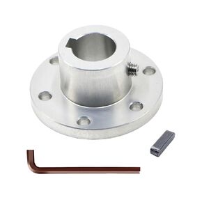 Aluminum Alloy Flange Coupling, 8 mm Inner Dia with Locking Key Slot, Flange Shaft Connector for Connecting Motor and Wheel DIY Model RC Parts (1Piece