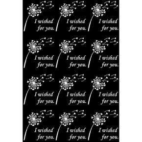 I Wished for You Dandelion 12 pcs White Fused Glass Decals