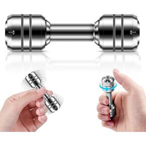 Fidget Toys Fingertip Dumbbell for Adults, 2 in 1 EDC Metal Fidget Spinners, Fidget Spinner for Anxiety Relief Autism Therapy, Stress Relief, Office Gadgets Gift for Adults Teens (Dumbbell)