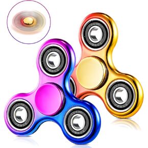SCIONE Fidget Spinner 2 Pack, Stress Anxiety Relief Sensory Fidget Toys for Kids Adults, Cool Fidget Spinners for Autism Birthday Gifts Easter Basket Stuffers Classroom Prizes for Boy Girl