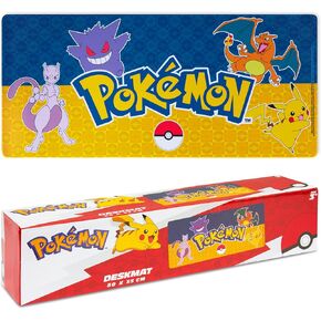 Pokemon Gaming Mouse Pad Pikachu Non Slip Large Desk Mat for PC Laptop Keyboard Mat 31x14 Inch Office Desk Accessories Anime Gifts (Navy )