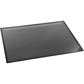 Artistic Logo Pad Engineering Desk Mat Pad for Desktop Organization & Document Protection, Printed Ruler Measurements, Black/Clear, 19" x 24"