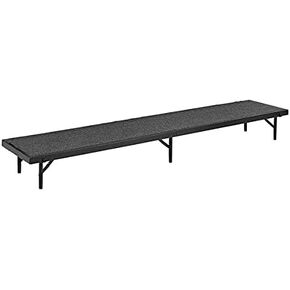 National Public Seating RT8C-02 18 x 60 x 8 in. Tapered Standing Choral Riser Grey Carpet