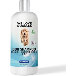 We Love Doodles Dog Shampoo, Conditioner, & Detangler - Shampoo for Dogs, Goldendoodles, Poodles & Doodles, for Matted Pet Hair & Sensitive Skin, Made in The USA, Ocean Breeze, 16 oz