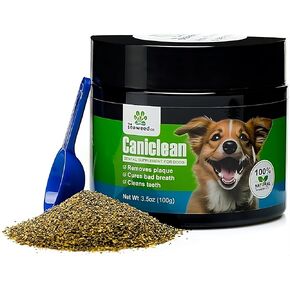 Caniclean Tartar Remover for Dogs - Seaweed for Dogs Teeth to Remove Plaque and Freshen Stinky Dog Breath - 3.5oz/100g