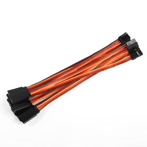 YXQ 22awg 60 Cores Male to Female 5.90inch Lead Plug Servo Extension Wire Cable Line for RC Model Aircraft Stranded Futaba JR, 10Pcs