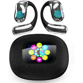 Translation Earbuds - AI Real Time Language Translation Earbuds with 144 Languages Long Battery Life Portable Touchscreen Wireless Earbuds for Travel Business Multilingual Communication Black