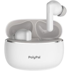 Polypal P1 – AI Translator Earbuds for Real-Time Speech & Video, Support 138 Languages, Smart Noise Reduction, 7 Versatile Translation Modes, Comfortable Fit for All-Day Wear, iOS & Android Compatible