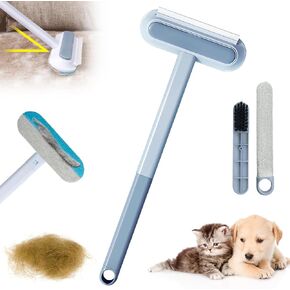 Multifunctional Pet Hair Remover,4 in1 Cat and Dog Hair Removal for Couch with Extra Long Handle,Washable Lint Brush for Dog & Cat Hair, for Furniture, Carpet, Clothes, Bedding, Tile, Window（1 PCS）