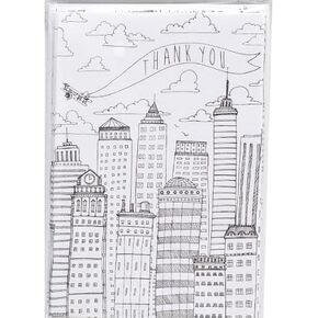 Collection Adult Coloring Coloring Cards Airplane Thank You