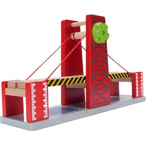 Keenso Wooden Track Bridge Educational Beechwood Accessory for Kids Track Expansion