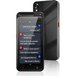 Language Translator Device 138 Languages Two-Way Instant Translator Device, 4" 1 HD Screen Accuracy Real-time Voice Translation Support Offline&Chatgpt&Record&Photo Translation for Business Travel