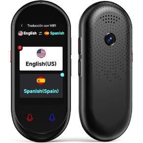 Language Translator Device, Portable Translator No WiFi Needed, Offline Voice Photo Translation, 137 Languages Supported, High Accuracy Translator Device for Travel Business Learning (Black)