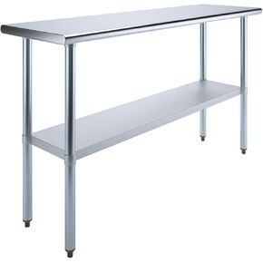 18 in. x 60 in. Stainless Steel Work Table | NSF Kitchen Prep Table | Utitly Metal Table