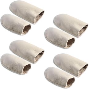 8 Pcs Leather Thimble Leather Finger Protector Thimbles Embroidery Needle Felting Knitting Thimble Guards Tools Embroidery Crochet Finger Guards Fingers Thumb Protection Sleeve Cots for Hand Craft