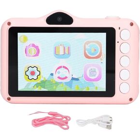 الكاميرا الرقمية الصغيرة ، كاميرا لعبة ، كاميرا Digital Kids 20MP SMART HD MINI Cartoon Selfie Toy Gift Pink Fin