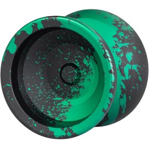 Lodestone R2FG Unresponsive Pro Level Yo-Yo, Aluminum Body Acid Wash Splash (Black+Blue)