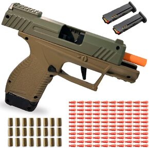 Toys Gun Soft Bullet for Boys - Toy Gun Pistol with Shell ejecting اطلاق النار على طراز تعليمي هدية عيد ميلاد للأطفال الذين تتراوح أعمارهم بين 6+ (بيج)